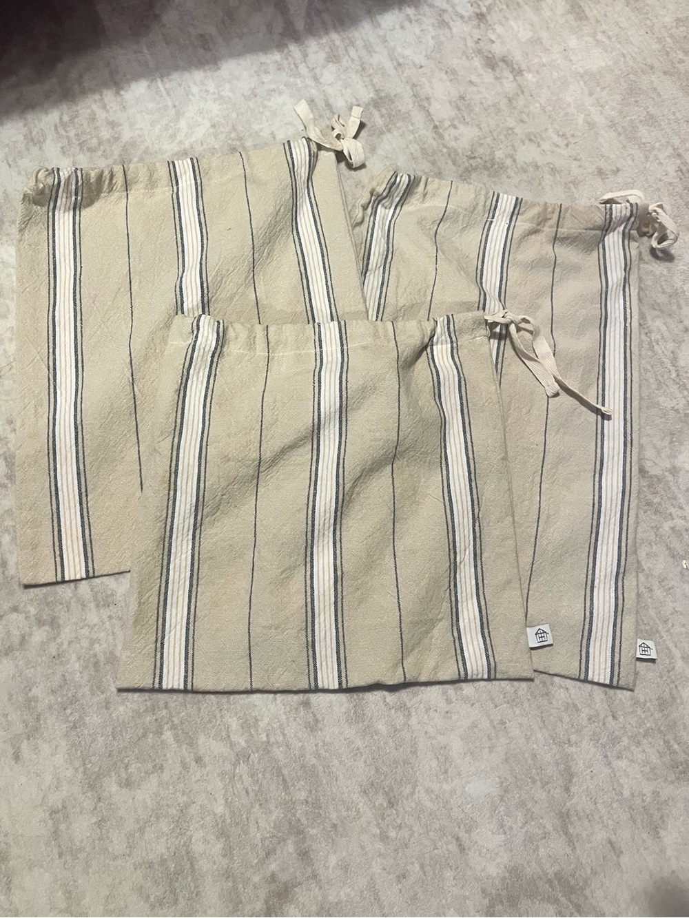 Hearth and hand cotton bread bags rare !!!